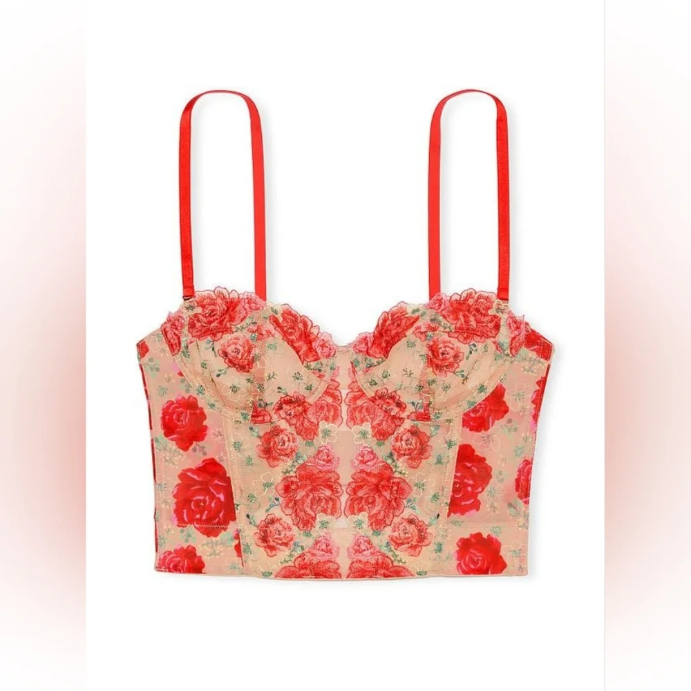 Victoria's Secret Dream‎ Angels Embroidered Illuminating Blooms Bra Top 32B NWT
